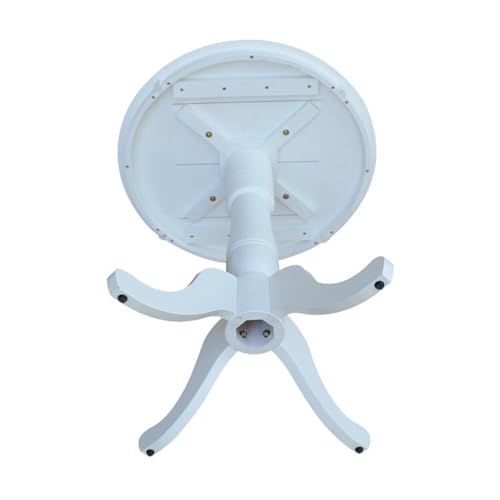 Whitewood Industries International Concepts 30" Round Top Pedestal Table, White - color: White