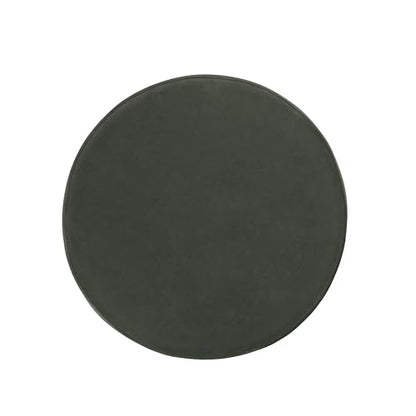 HomePop 19" Round Storage Ottoman - Loden Green Velvet - color: Loden Green