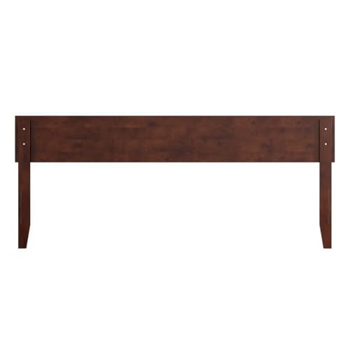 AFI, Orlando King Adjustable Modern Solid Wood Panel Headboard, Walnut - color: Walnut, size: King (U.S. Standard)