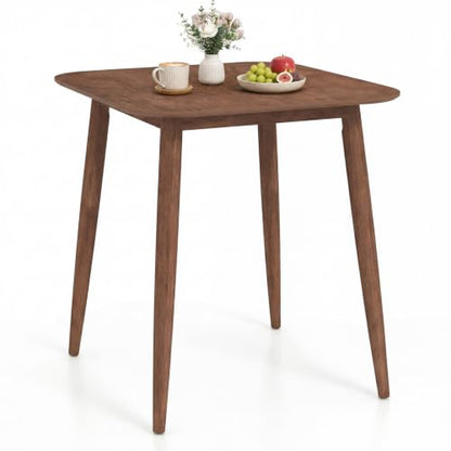 Giantex Counter Height Dining Table for 2, Solid Rubber Wood Frame