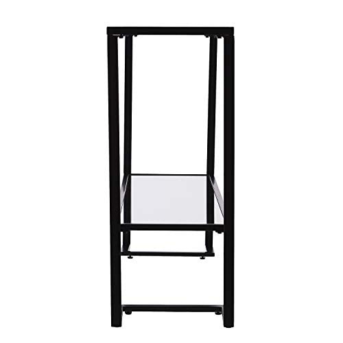 SEI Furniture Horten Glam Narrow Console Table, Black (AMZ9562MC)