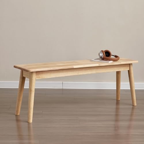 Entryway Wood Bench Seat Dining Table Bench Wooden Bench Indoor End of Bed Bench for Bedroom Narrow Farmhouse Bench Window Seat for Dining Room Bedroom Living Room Hallway(140cm(55in)) - size: 140cm(55in)
