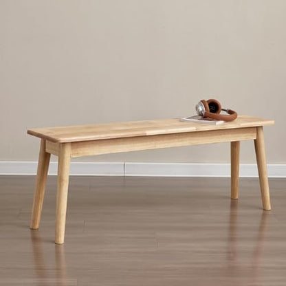 Entryway Wood Bench Seat Dining Table Bench Wooden Bench Indoor End of Bed Bench for Bedroom Narrow Farmhouse Bench Window Seat for Dining Room Bedroom Living Room Hallway(140cm(55in)) - size: 140cm(55in)