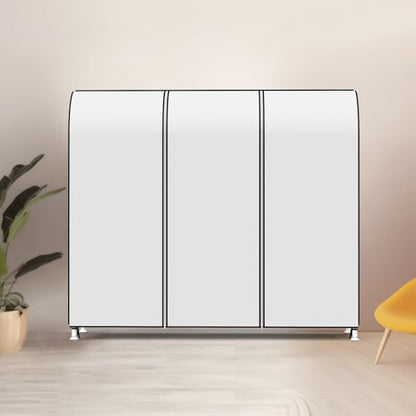 Zilink Garment Rack Cover Large Cothing Rack with Cover 72 in, White | Dustproof, Breathable, 2 Durable Zippers, Clothes Rack Cover Garment Bags Protector for Garment Rack (Rack Not Included) - size: 72"L x 20"W x 60"H - White
