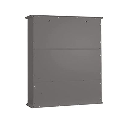 TaoHFE Grey Bathroom Cabinet,Bathroom Wall Cabinet with 2 Door | Adjustable Shelves,Over The Toilet Storage Cabinet,Bathroom Cabinet Wall Mounted,Medicine Cabinets for Laundry Room Kitchen - color: Grey