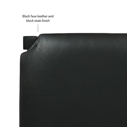 Space Saving Design, Black Finish, Faux Leather Seats, 36 Inch Counter Height Table - color: Black