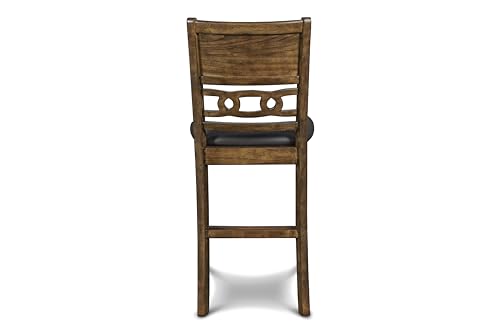 New Classic Furniture Gia 3-Piece Drop Leaf Counter Table Set with 2 Chairs, 42-Inch, Brown - color: Brown, size: Counter Set