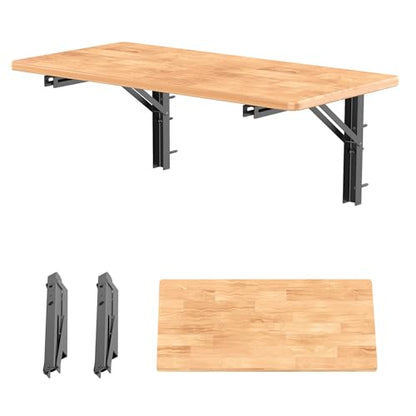 WALMANN Wall Mounted Folding Workbench, Heavy Duty Folding Wall Table/Desk | Space Saving Wall Collapsible Table for Garage, Workshop, Holds Up to 150 lbs, Size: 31.5 x 15.75 inch - size: 31.5 in x 15.75 in