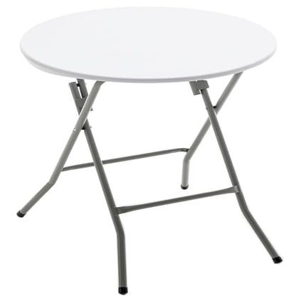Set of 3, White 24" Round Plastic Folding Table Commercial Portable for Picnic Party Camping Banquet Card Dining Wedding Event Home Kitchen Indoor Outdoor, 30" Height - size: Set of 3