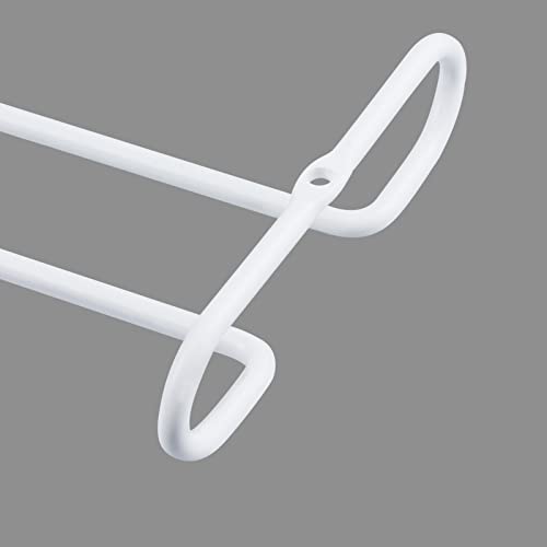 White 4 Wine Glass Rack Under Cabinet Shelf 10 Inch Stemware Storage Hanging Hanger Organizer Glasses Holder with Drying Under Counter Metal for Kitchen and Bar - size: Set of 4 white, style: Double Opening