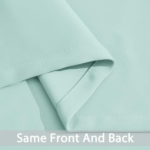 Yakamok Blackout Curtains 38x36 inch Aqua Thermal Drapes-Kitchen | 2 panels,room darkening,thermal insulated,noise reducing,privacy protection,grommet window treatment,living room study dining - color: Aqua, size: 38"W x 36"L (Pack of 2)