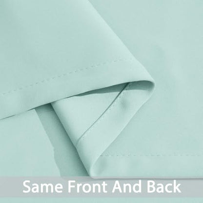 Yakamok Blackout Curtains 38x36 inch Aqua Thermal Drapes-Kitchen | 2 panels,room darkening,thermal insulated,noise reducing,privacy protection,grommet window treatment,living room study dining - color: Aqua, size: 38"W x 36"L (Pack of 2)