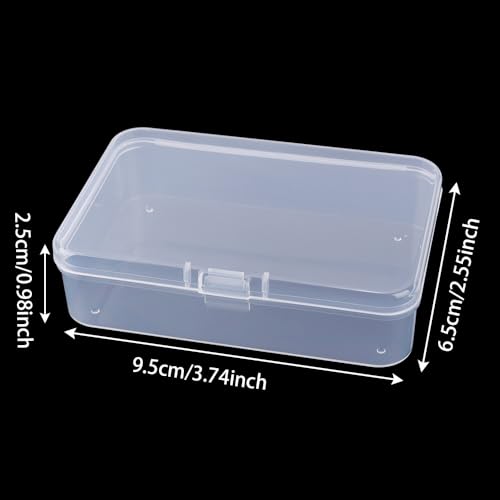 1pcs Transparent Plastic Storage Box Rectangular Dustproof Boxes Desktop Drawer Organizer Container for Home (M,9.5 * 6.5 * 2.5cm) - color: M,9.5*6.5*2.5cm