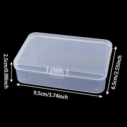 1pcs Transparent Plastic Storage Box Rectangular Dustproof Boxes Desktop Drawer Organizer Container for Home (M,9.5 * 6.5 * 2.5cm) - color: M,9.5*6.5*2.5cm