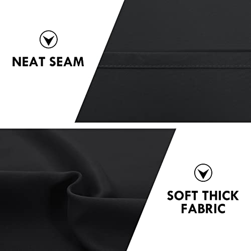 DWCN Blackout Curtains for Bedroom Living Room 42 x 63 Inch Long Black | 2 Panels Set, Room Darkening, Thermal Insulated, Light Blocking, Rod Pocket Drapes, Noise Reducing Window Treatments - color: Black, size: 42"W x 63"L (Pack of 2)