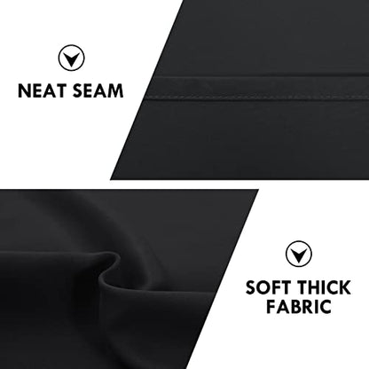 DWCN Blackout Curtains for Bedroom Living Room 42 x 63 Inch Long Black | 2 Panels Set, Room Darkening, Thermal Insulated, Light Blocking, Rod Pocket Drapes, Noise Reducing Window Treatments - color: Black, size: 42"W x 63"L (Pack of 2)