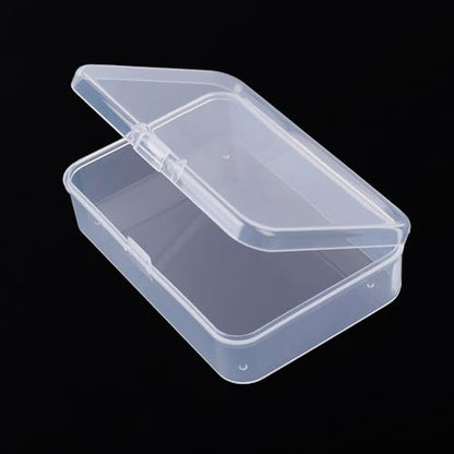 1pcs Transparent Plastic Storage Box Rectangular Dustproof Boxes Desktop Drawer Organizer Container for Home (M,9.5 * 6.5 * 2.5cm) - color: M,9.5*6.5*2.5cm
