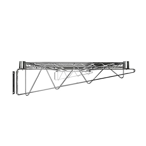 24" x 60" Chrome Wire Wall Mount Shelf - color: Chrome, size: 24" x 60"