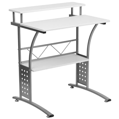 Flash Furniture Clifton White Computer Desk 28 Inch - color: White, size: 28 Inch