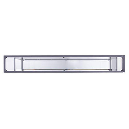 SEI Furniture - Bergen Narrow Console Table - Silver - Transitional Design, Metal and Glass - Ideal for Entryway, Living Room (CM3656) - color: Silver