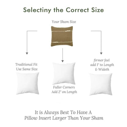 TOPGREEN Ogranic Feathers Down Pillow Inserts 22x22, Pack of 2, White | 100% Organic and Double-Layer Down-Proof Cotton Cover, Ethical-Sourced Feather Down Filling, Soft Yet Supportive - size: 22x22 Inch