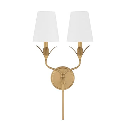 Crystorama Broche 2 Light Antique Gold Sconce - color: Antique Gold, size: Width: 12 Inches