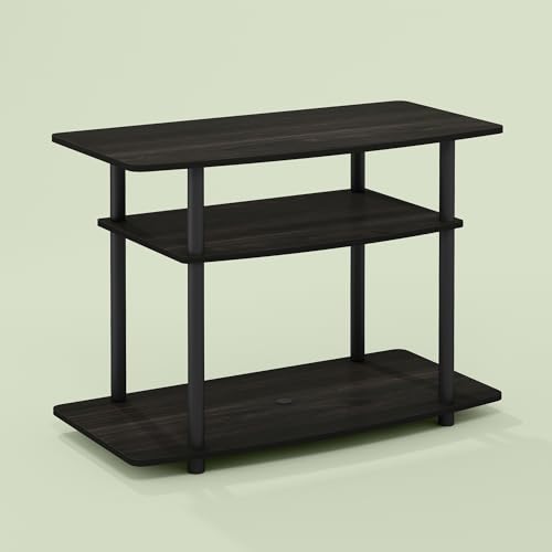 Arau TV Stand for up to 32 inch TV, Entertainment Center with Open Shelves, Easy Assembly, for Living Room, Charcoal/Black - color: Charcoal/Black