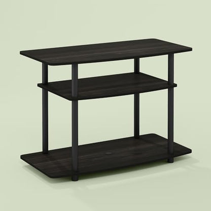 Arau TV Stand for up to 32 inch TV, Entertainment Center with Open Shelves, Easy Assembly, for Living Room, Charcoal/Black - color: Charcoal/Black