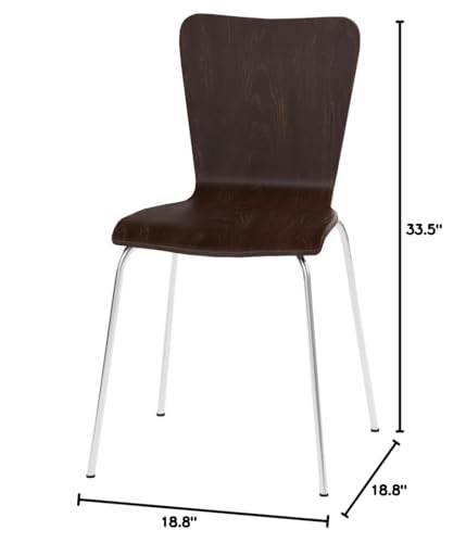 Simple Living Pisa Bentwood Stackable Dining Kitchen Chairs (Set of 2) (espresso) - color: Espresso