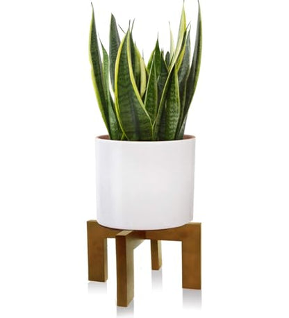 Wood Plant Stand, Mid Century Modern Planter Stand Rattan Flower Pot Stand, Low Short Plant Stands Indoor - Boho Rustic Wooden Stool for Plant Pot Holder, Fit 5-15 Inch Pot - color: 1 Brown
