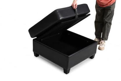 Modern 2 Seaters Modular Sofa with Storage & Sleeper Function, Comfy PU Loveseat Couches for Small Spaces - color: Black