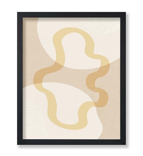 Poster Master Watercolor Poster - Geometric Yellow Shapes Print - Abstract & Mid Century Modern & Chic Boho Art - Aesthetic Living Room or Bedroom Decor - 8x10 UNFRAMED Wall Art - color: Style-12, size: 8"L x 10"W