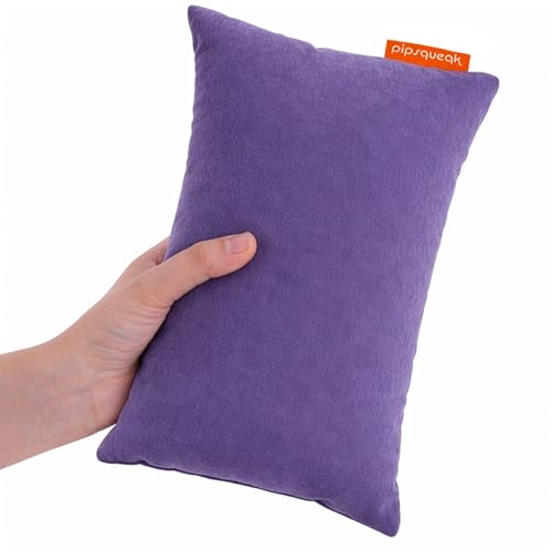 Pipsqueak Microfiber Pillow - Small, Mini, Tiny - 11 x 7 in - Perfect for Travel, Cars, Airplanes, Camping, Dogs, Toddlers, Kids, Lumbar, Knees and Neck - Ages 2 Yrs and Up - color: Purple, size: 1 Pack, style: Non-Personalized