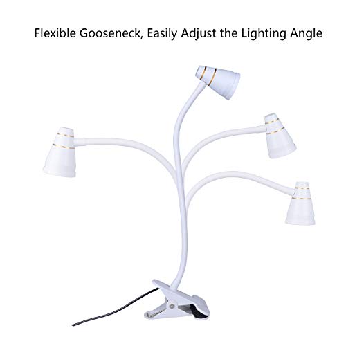 LED Clip Desk Lamp, Headboard Light with Strong Clamp, Bed Reading Light with 3000k-6500K Adjustable Color Temperature Options for Brighter Illumination (Milky White) - color: Milky White