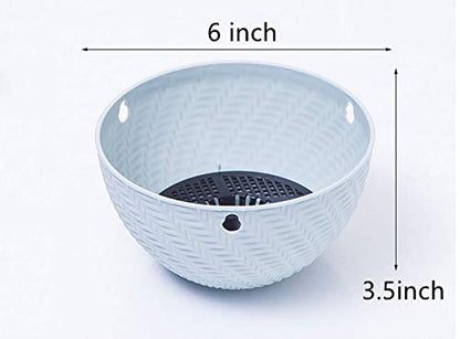 Hanging Planters Set of 5 Flower Pots Outdoor Planting or Storage for All House Plants,Flowers,Herbs, African Violets,3.5H × 6"Diameter Self-Watering Flower Pot Container White - Metal Chain