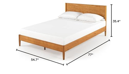 Zinus Allen Mid Century Wood Platform Bed Frame, Full - color: Natural, size: Full