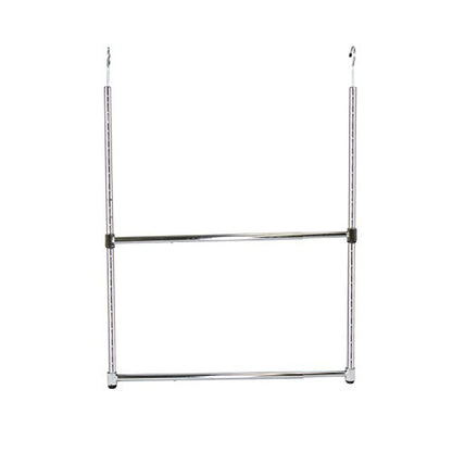 Oceanstar ACR1538C 2-Tier Portable Adjustable Rod Closet Hanger, Chrome