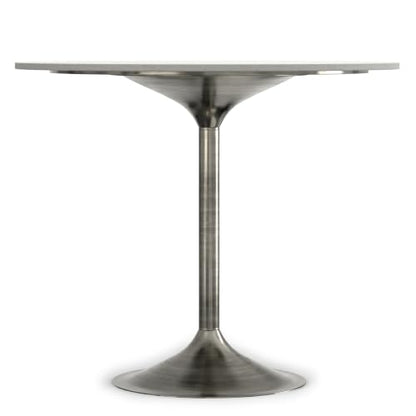 SIMPLIHOME Whitley 72" Wide Solid Mango Wood Dining Table in Black - color: White Marble/Antique Silver