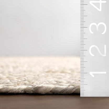 nuLOOM Rigo Off White Solid Flatweave Area Rug, 4' x 6' - color: Off White, size: 4' x 6' (Rectangular)