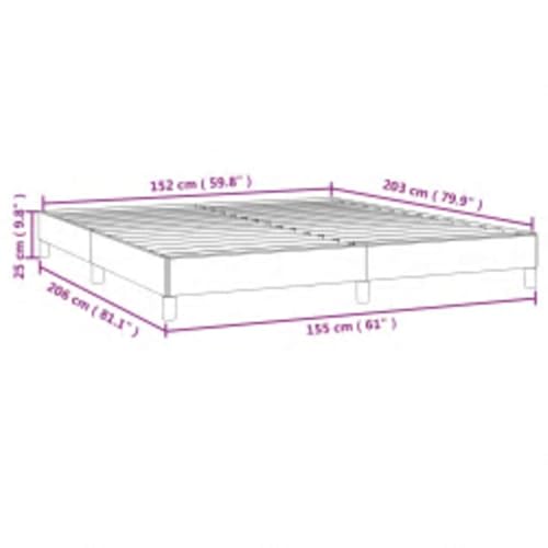 Dark Grey Queen Upholstered Platform Bed 61"x81.1"x9.8", Fabric & Wood, Low Profile, Easy Assembly - color: Grey-a, size: Queen