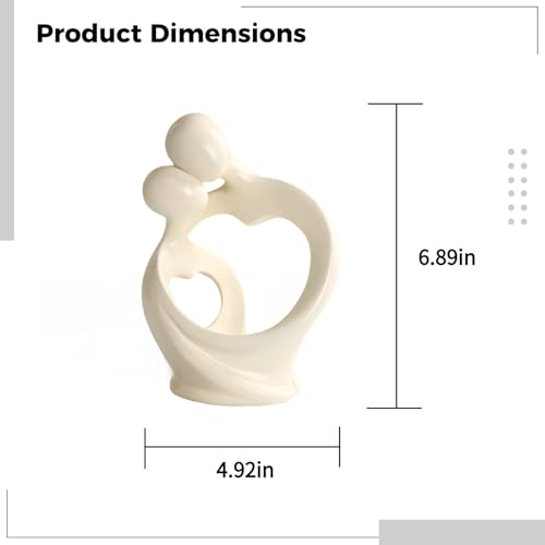 Abstract Bookshelf Decor, Resin Art Sculptures for Living Room, Home and Office, Nordic Style Wedding Gifts, Minimalist Shelf Accent, Available in Beige and Gray, Different Poses for Display