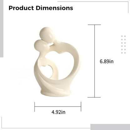 Abstract Bookshelf Decor, Resin Art Sculptures for Living Room, Home and Office, Nordic Style Wedding Gifts, Minimalist Shelf Accent, Available in Beige and Gray, Different Poses for Display