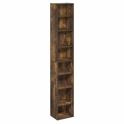Furinno PASIR Book Shelf, 8-Tier Bookshelf, Bookcase with Open Shelf, 9.3 x 11.8 x 70.9, for Living Room, Bedroom, Home Office, Amber Pine - color: Amber Pine, size: 8-Tier, 12-Inch