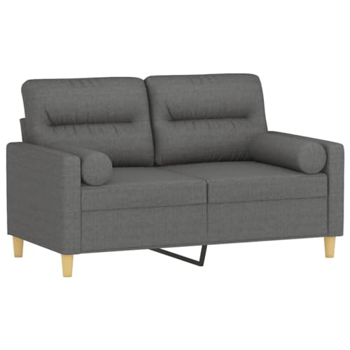 2-Seater Couch Dark Grey 54.3x54.3x31.5 in, Modern Sofa with Removable Polyester Covers, Breathable Loveseat for Living Room, Small Couch for Apartments and Bedrooms - size: 54.3 x 54.3 x 31.5 in (W x L x H)