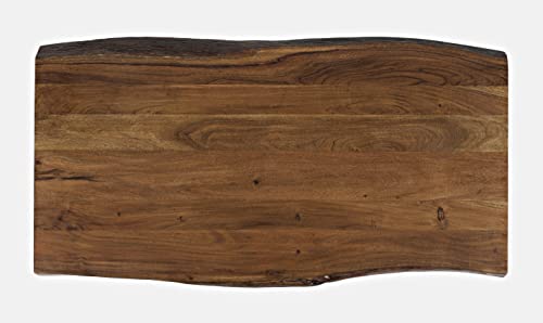 Jofran Nature's Edge 52" Farmhouse Dining Table - Solid Wood Counter Height Dining Table for Modern Homes, Chestnut - color: Chestnut