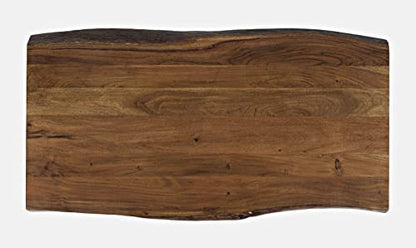 Jofran Nature's Edge 52" Farmhouse Dining Table - Solid Wood Counter Height Dining Table for Modern Homes, Chestnut - color: Chestnut