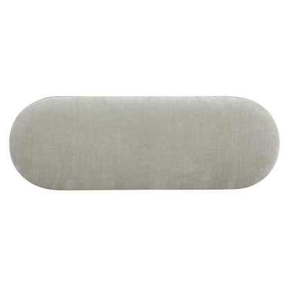 Christopher Knight Home Manila Chenille Upholstered Dining Bench, Modern Ottoman Bench, Wooden Entryway Bench, Comfort Long Spfa Footstool for Living Room Dining Room, No Assembly Needed, Oatmeal - color: Oatmeal/49"