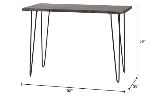 Jofran Nature's Edge 52" Farmhouse Dining Table - Solid Wood Counter Height Dining Table for Modern Homes, Slate - color: Slate