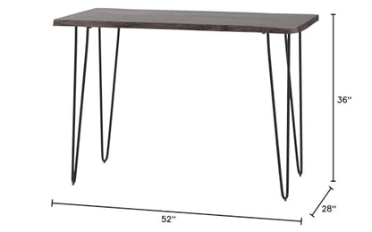 Jofran Nature's Edge 52" Farmhouse Dining Table - Solid Wood Counter Height Dining Table for Modern Homes, Slate - color: Slate