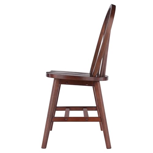 Winsome Sorella 3-pc Set Round Drop Leaf Table, Walnut - color: Walnut, size: Table + 2 Chairs